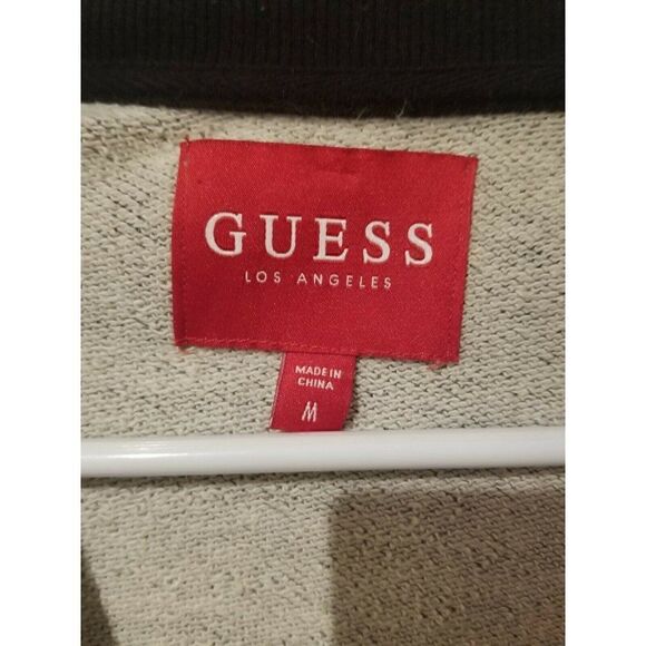Women's Gray Long Sleeve Guess Zip Up Sweater Size M, preowned, excellent cond. - Picture 5 of 5